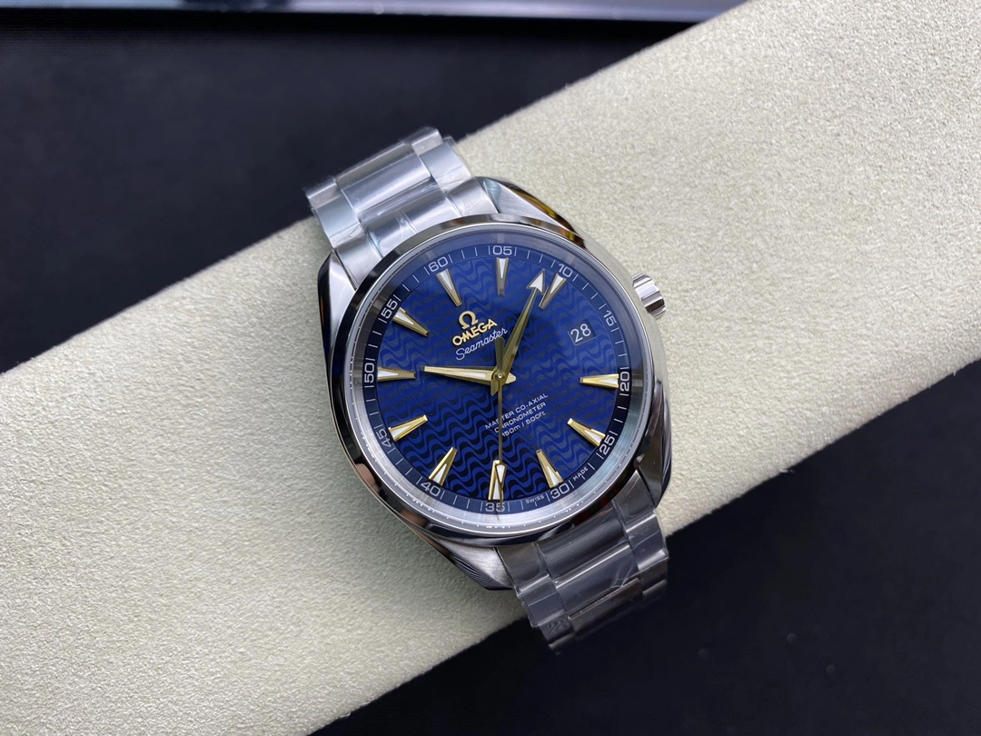 CBD Factory Omega Seamaster Aqua Terra 150M 41.5mm Blue Wave Dial 18K Yellow Gold Hands Stainless Steel Bracelet (231.10.42.21.03.006) 1:1 Super Clone – DD8500 Movement WeatherProof 234